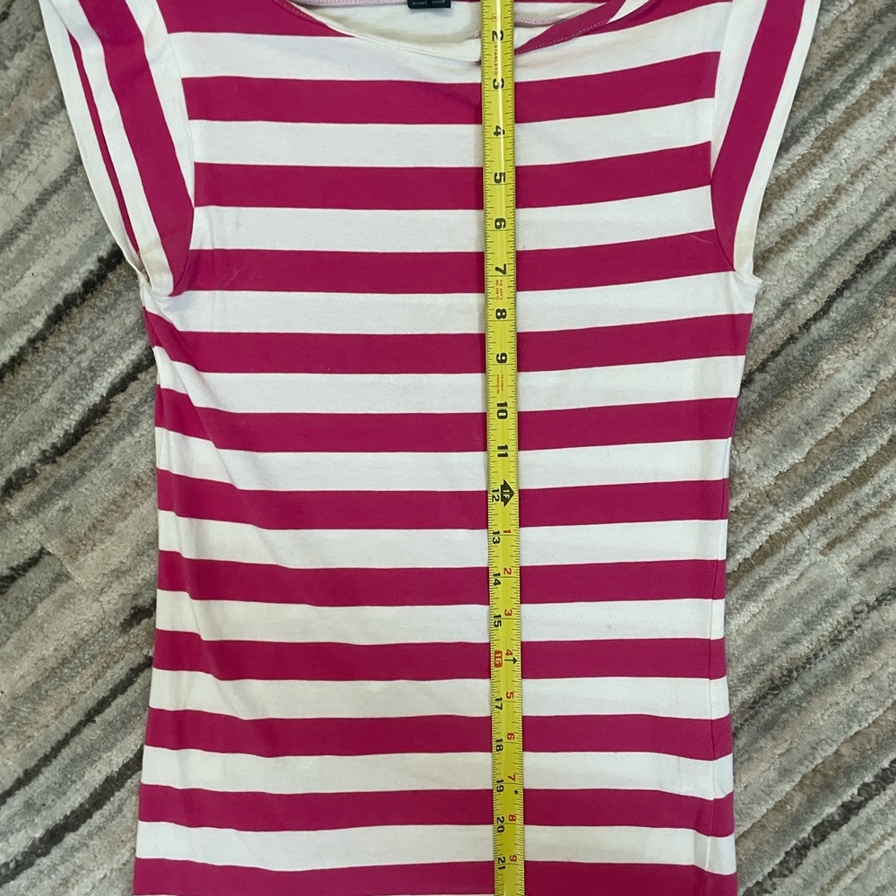 French Connection pink & white striped boatneck top - Picture 3 of 5